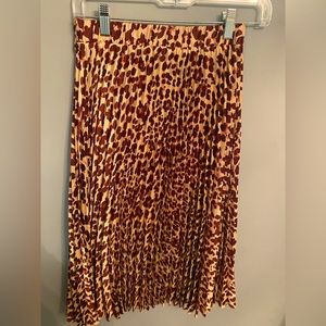 H&M Midi Leopard Print Skirt